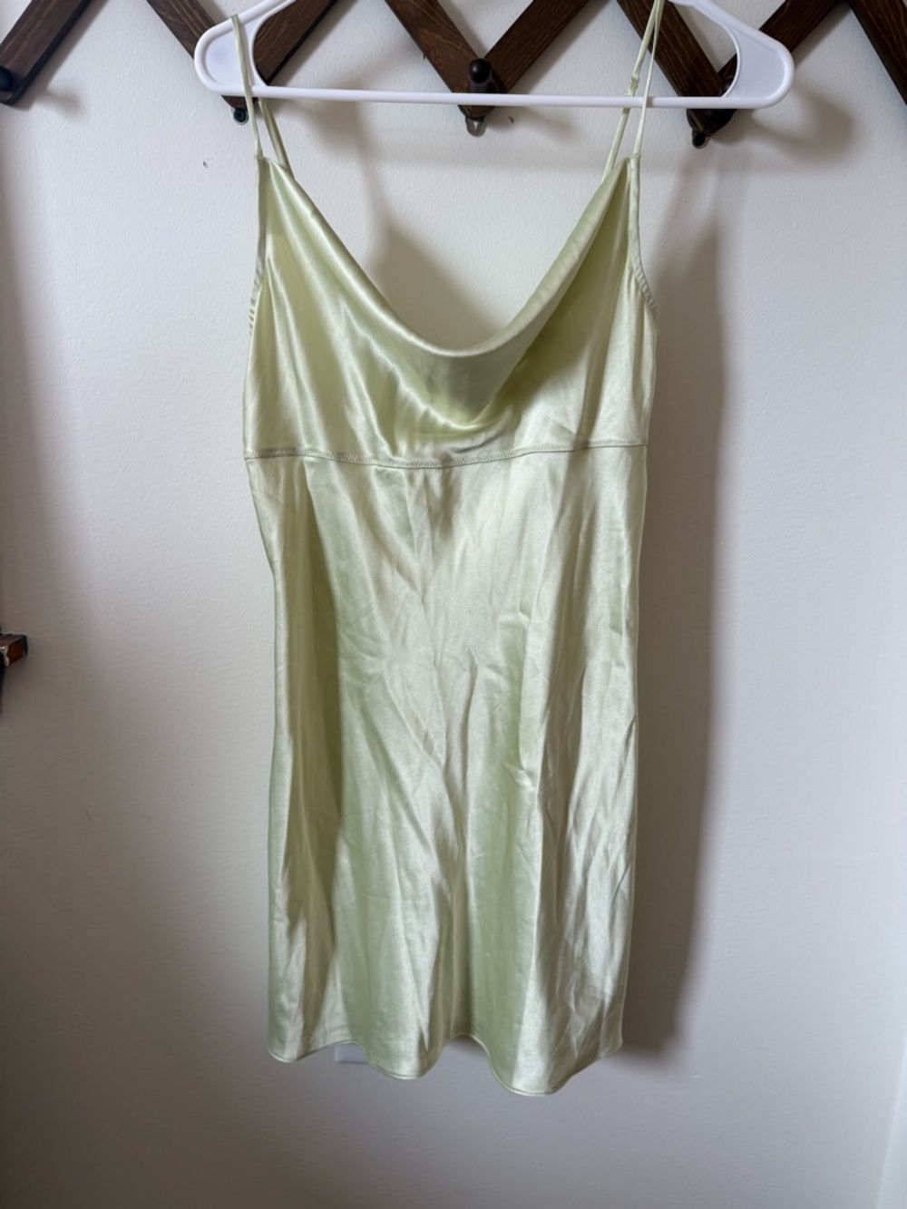 Victoria's Secret Pale Green Satin Slip Chemise